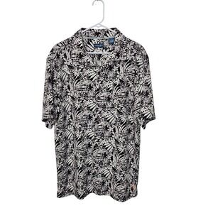 Caribbean Joe Men's Short‎ Sleeve Button Up Hawaiian Shirt Size XL